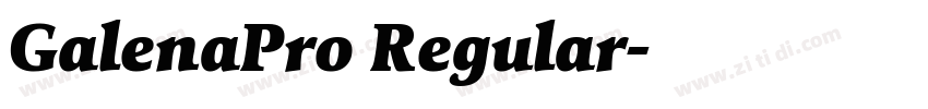 GalenaPro Regular字体转换
